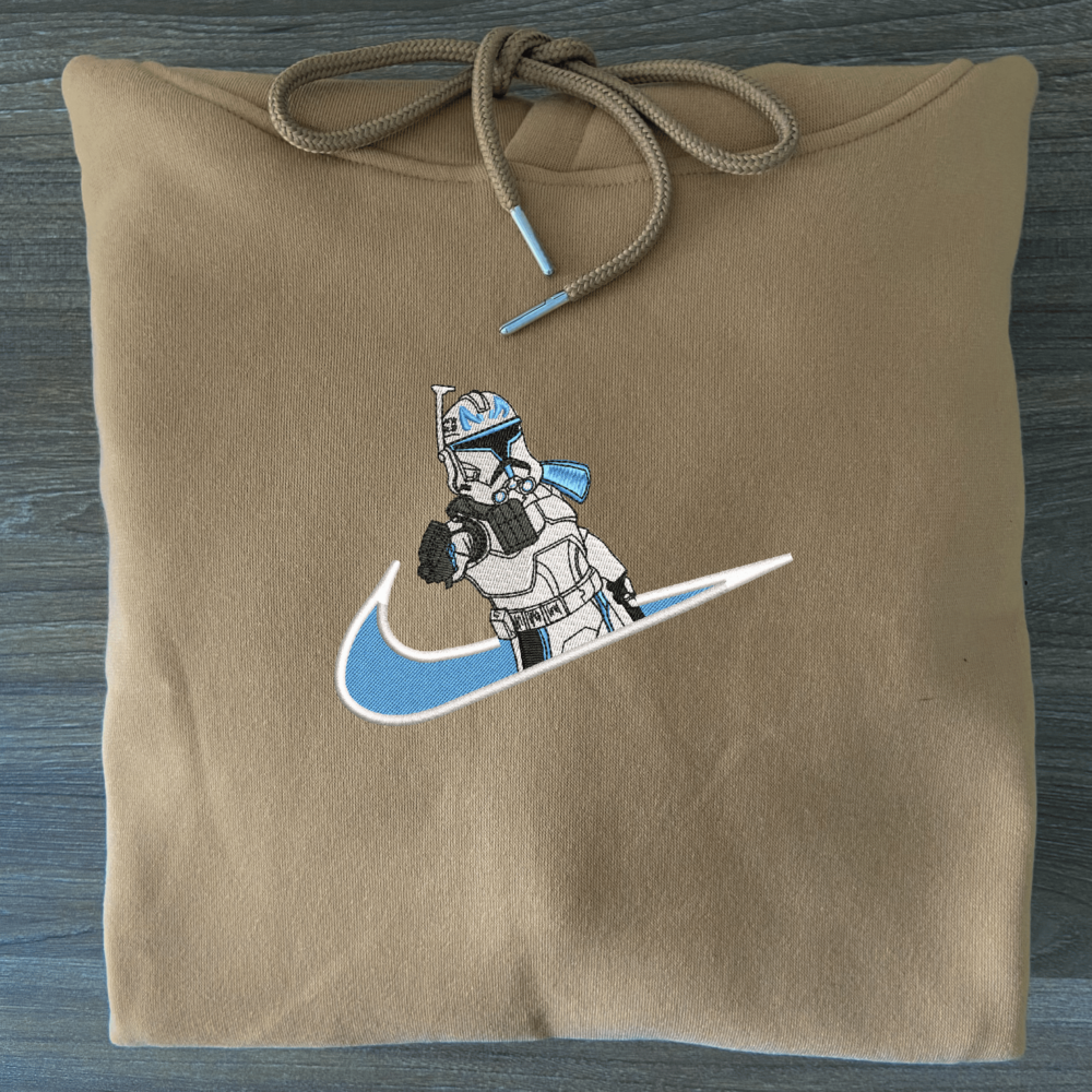 Captain Rex Embroiderd Hoodie Sand (3)