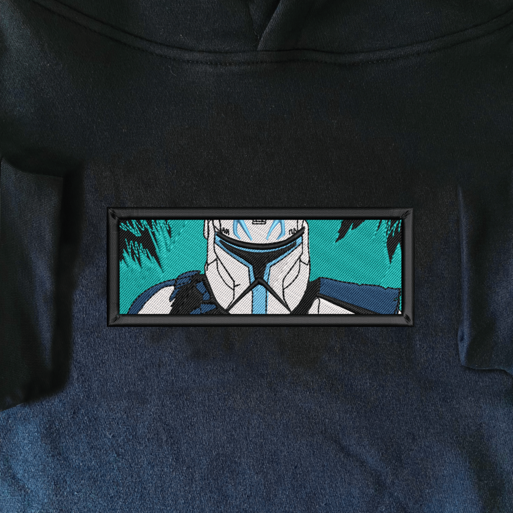 Captain Rex Art Embroidered Hoodie Navy (1)