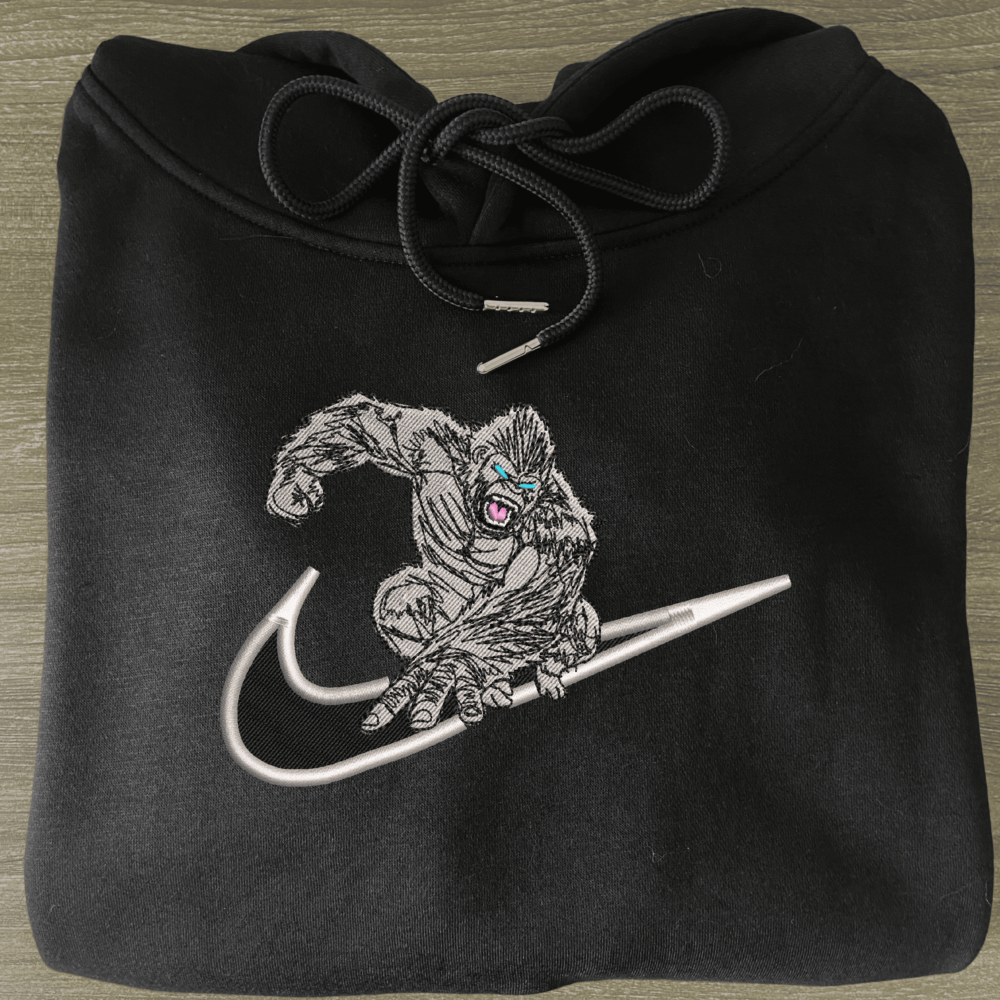 Telepathic Beast Embroidered Hoodie Black (3)