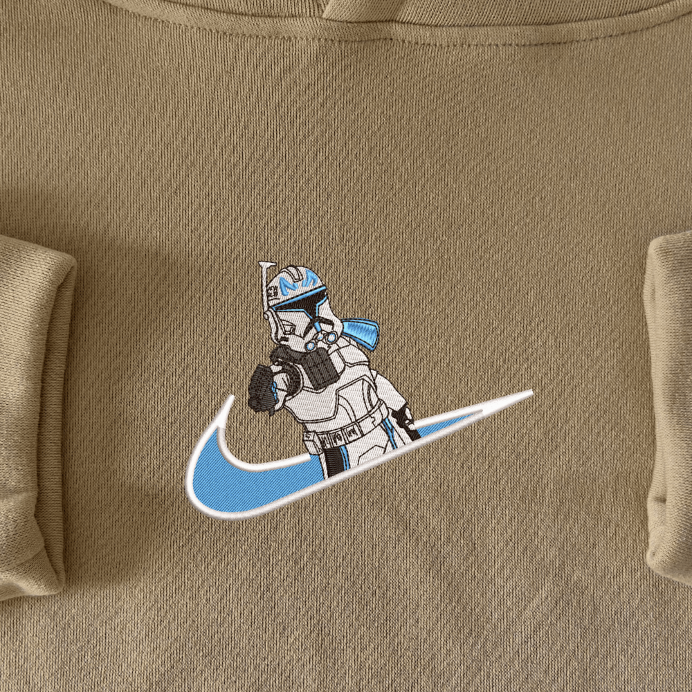 Captain Rex Embroiderd Hoodie Sand (1)