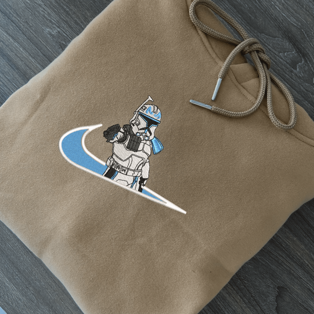 Captain Rex Embroiderd Hoodie Sand (2)