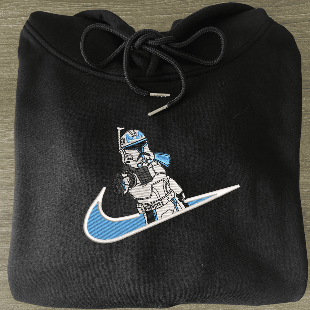 Captain Rex Embroiderd Hoodie Black (3)