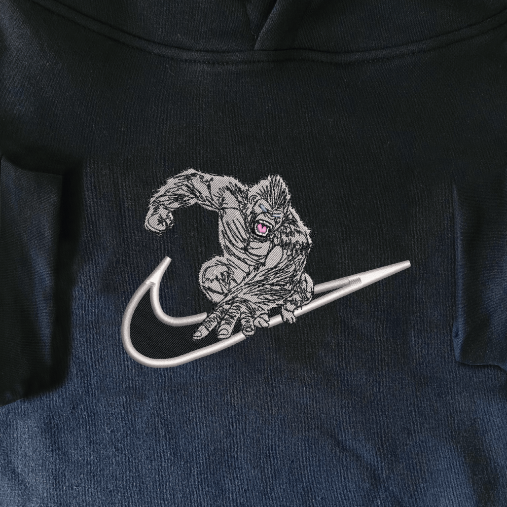 Telepathic Beast Embroidered Hoodie Navy (3)