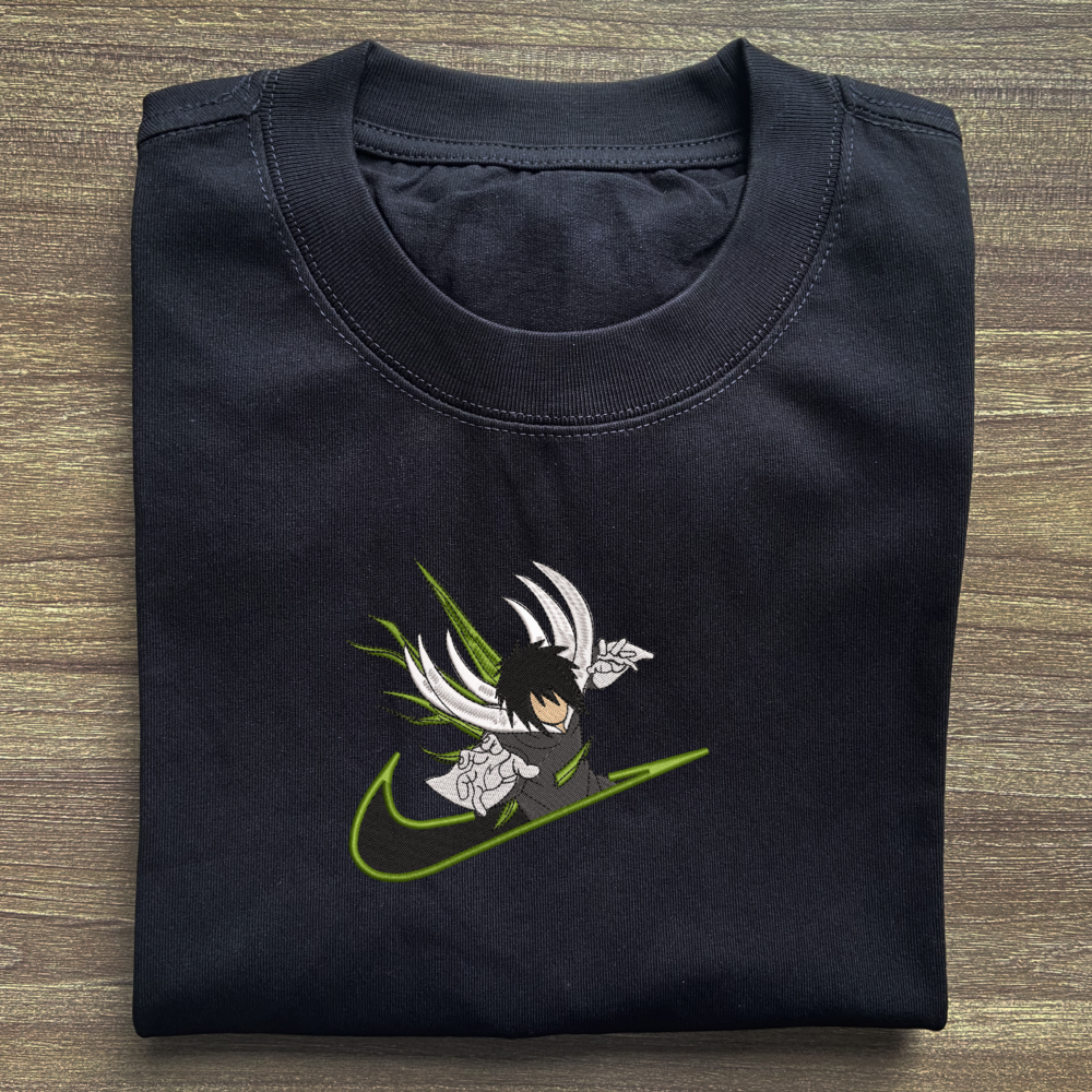 Rampaging Obito Embroidered Black T shirt (2)