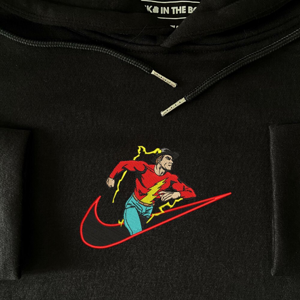 Golden Age The Flash Embroidered Hoodie Black (4)