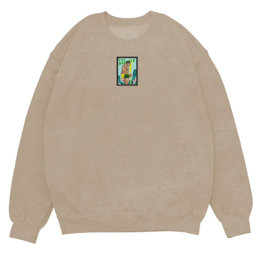 Sub Mariner Art Embroidered Sweatshirt Sand