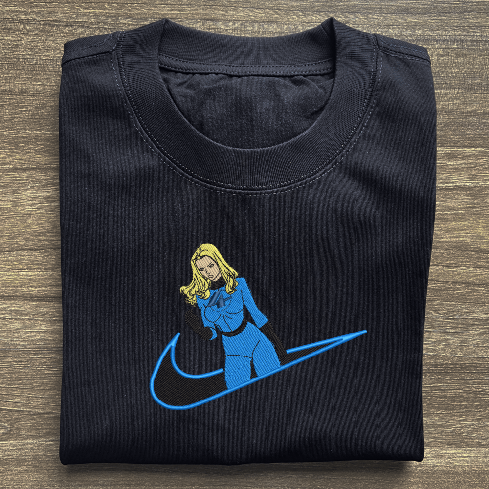 Invisible Woman Embroidered T shirt (2)