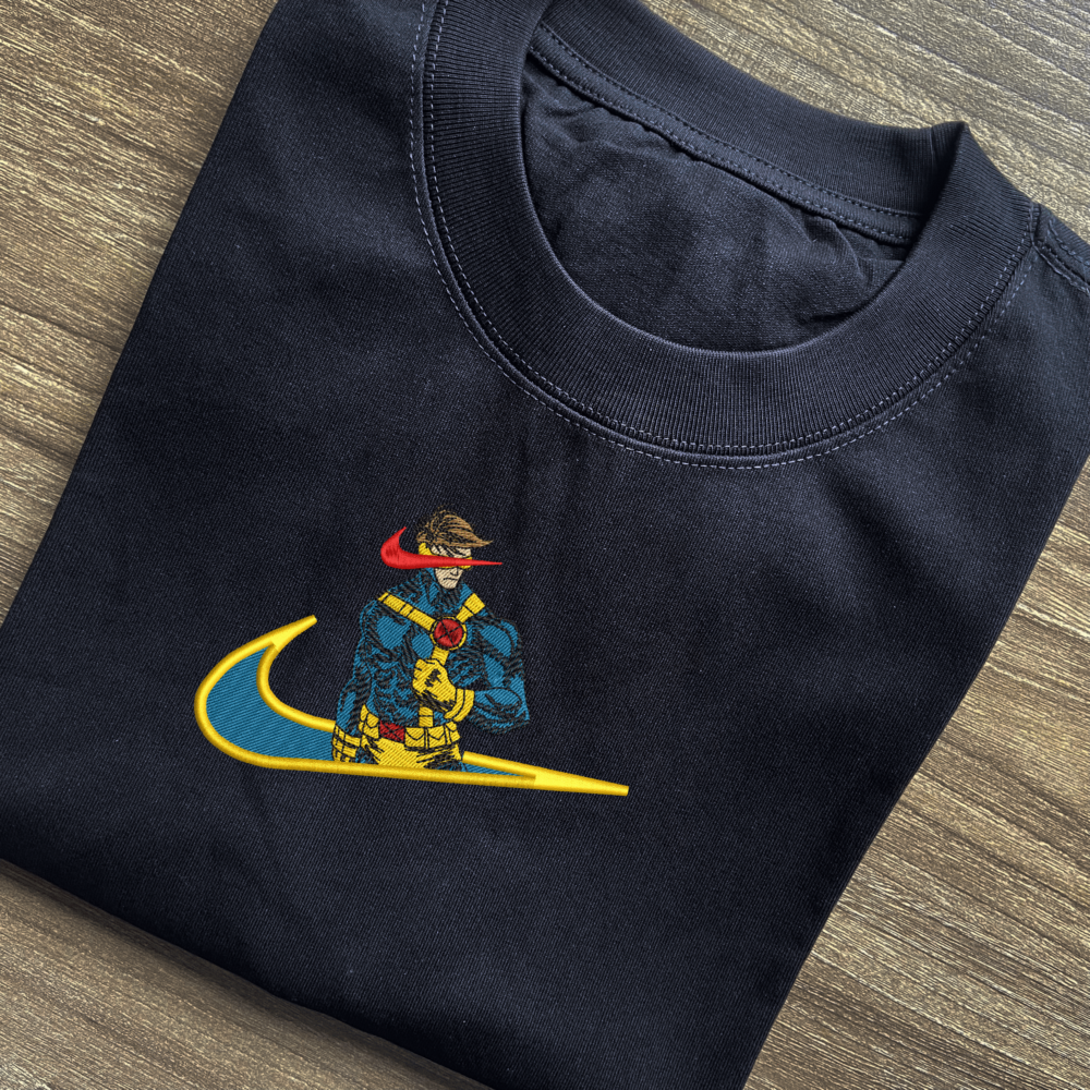 Cyclops Beam Embroidered Black T shirt (1)