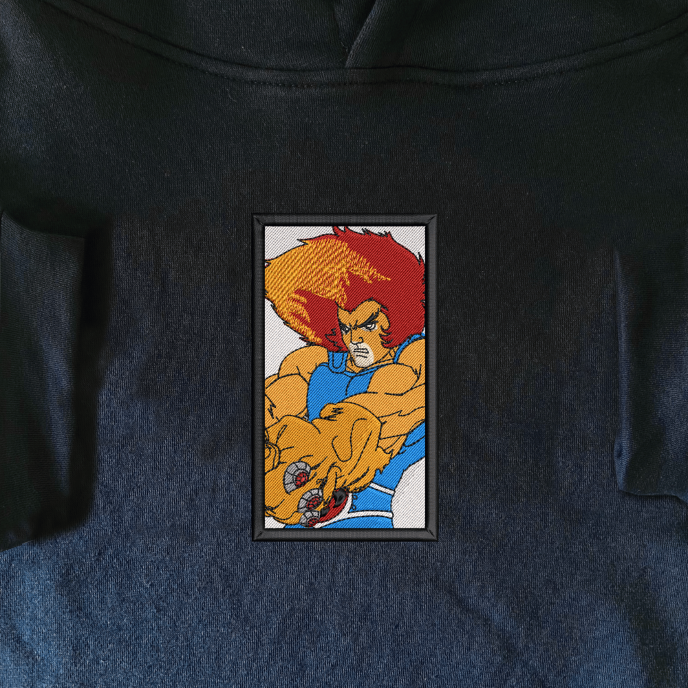 Thunder Warrior Embroidered Hoodie Navy (1)