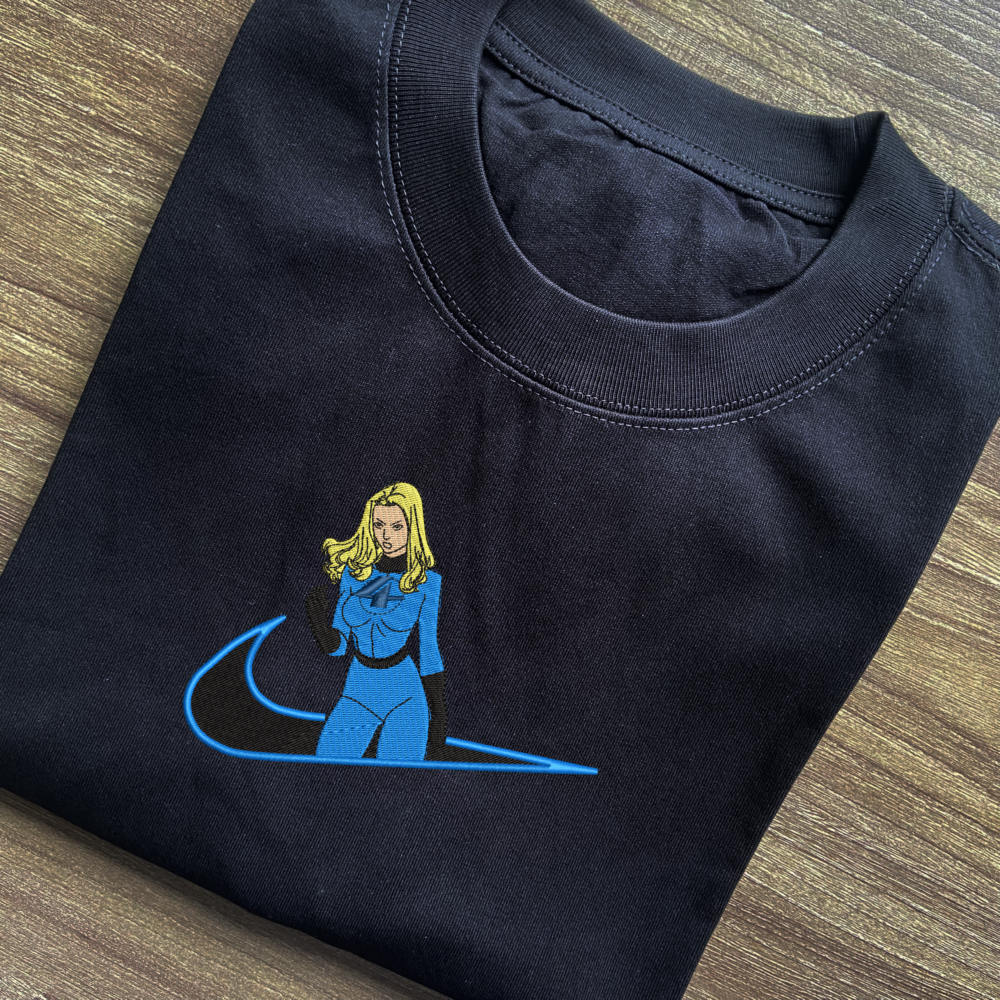 Invisible Woman Embroidered T shirt (1)