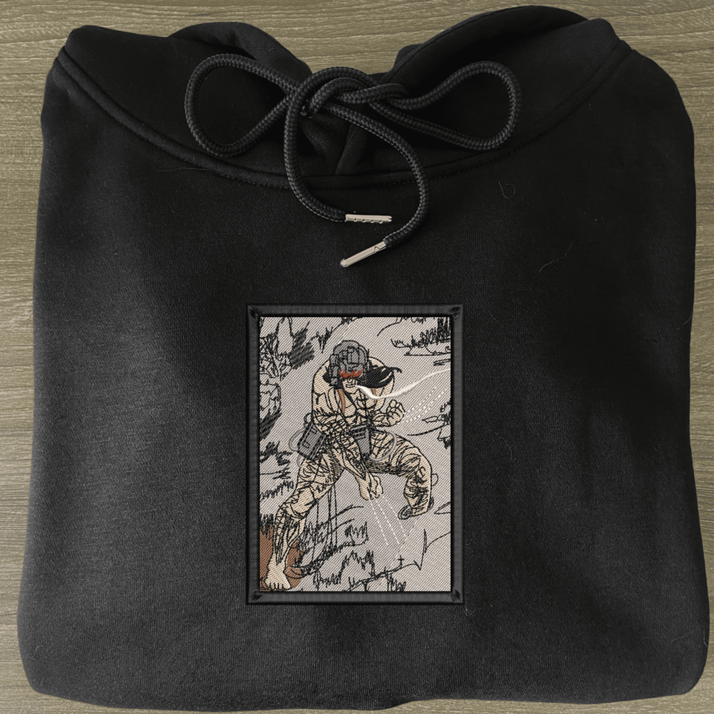 weapon X wolverine Art Embroidered Hoodie Black (3)