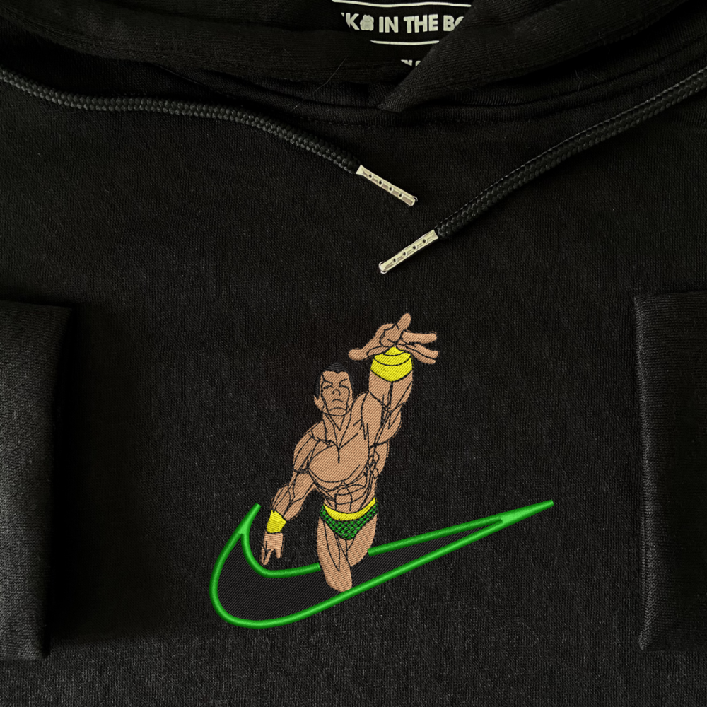 Ocean King Embroidered Hoodie Black (4)