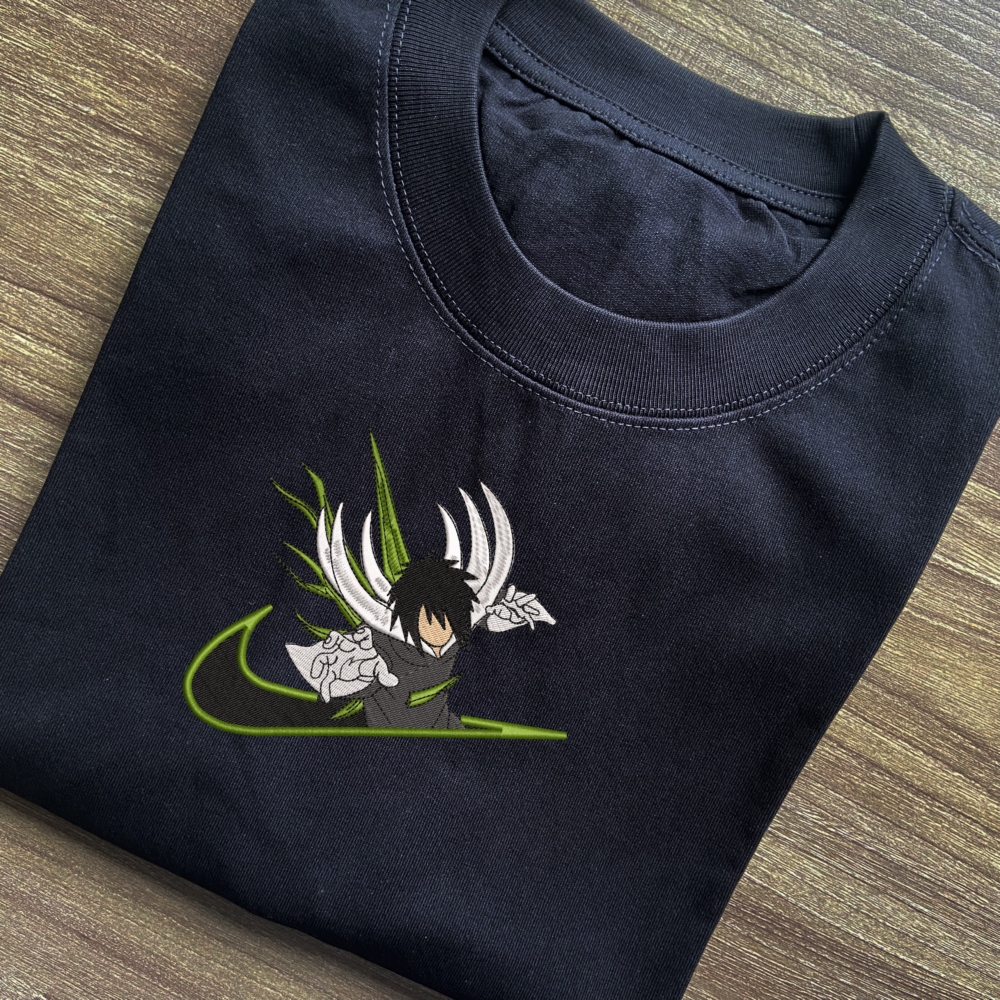 Rampaging Obito Embroidered Black T shirt (1)