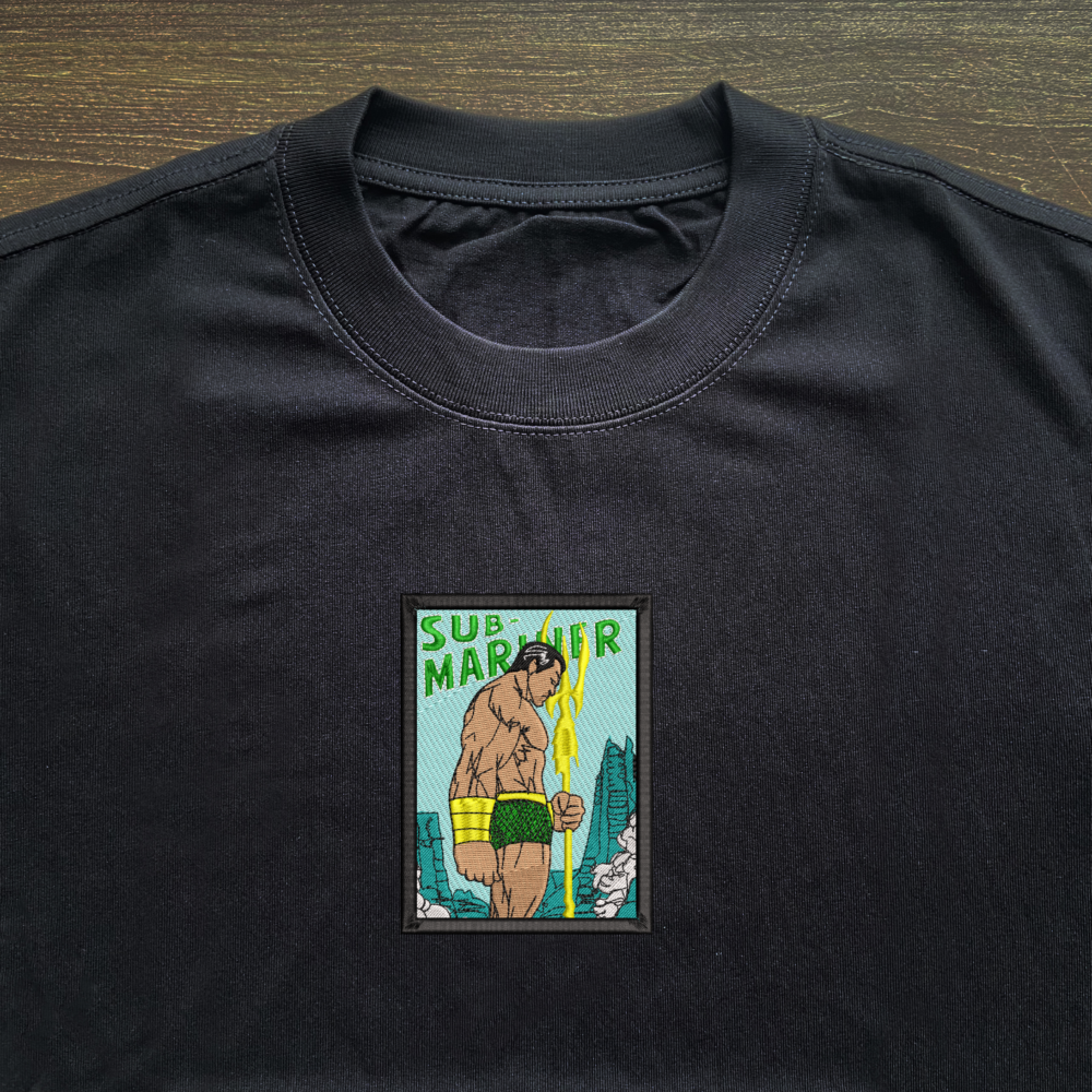 Sub Mariner Art Embroidered T shirt (3)