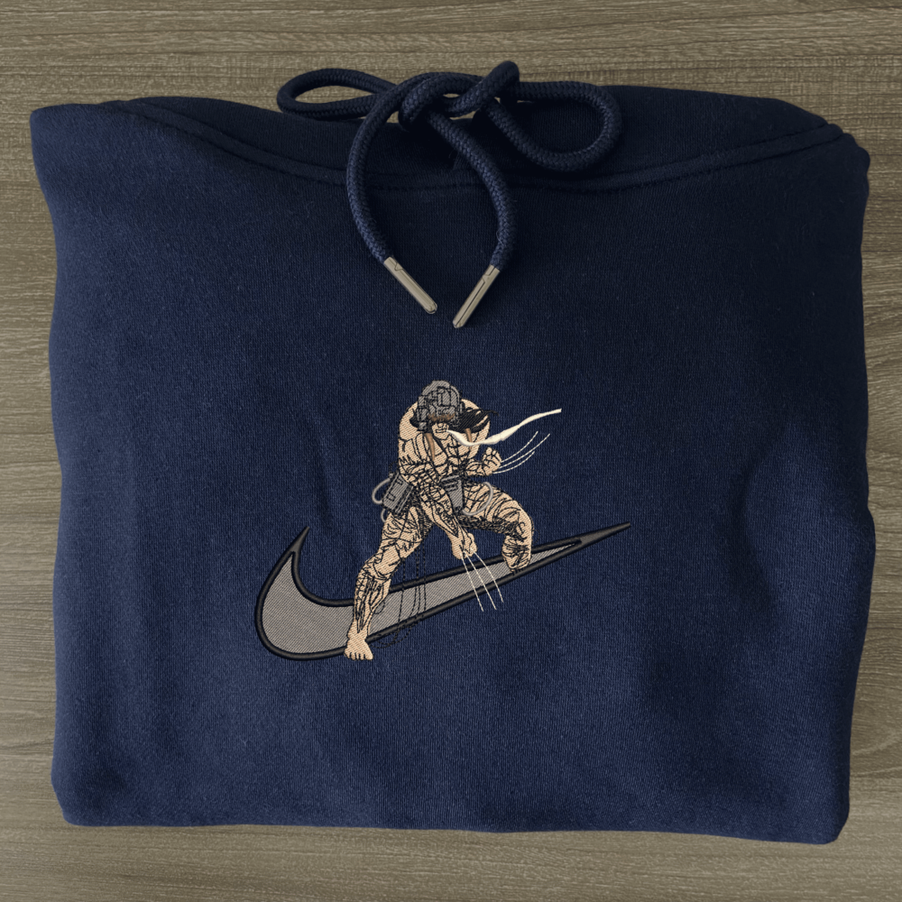 Adamantium Berserker Embroidered Hoodie Navy (3)