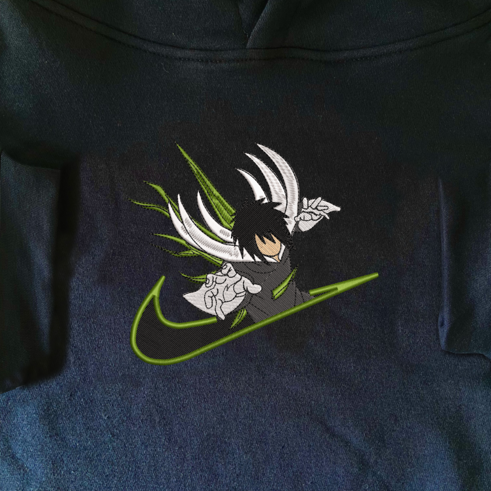 Rampaging Obito Embroidered Hoodie Navy (1)