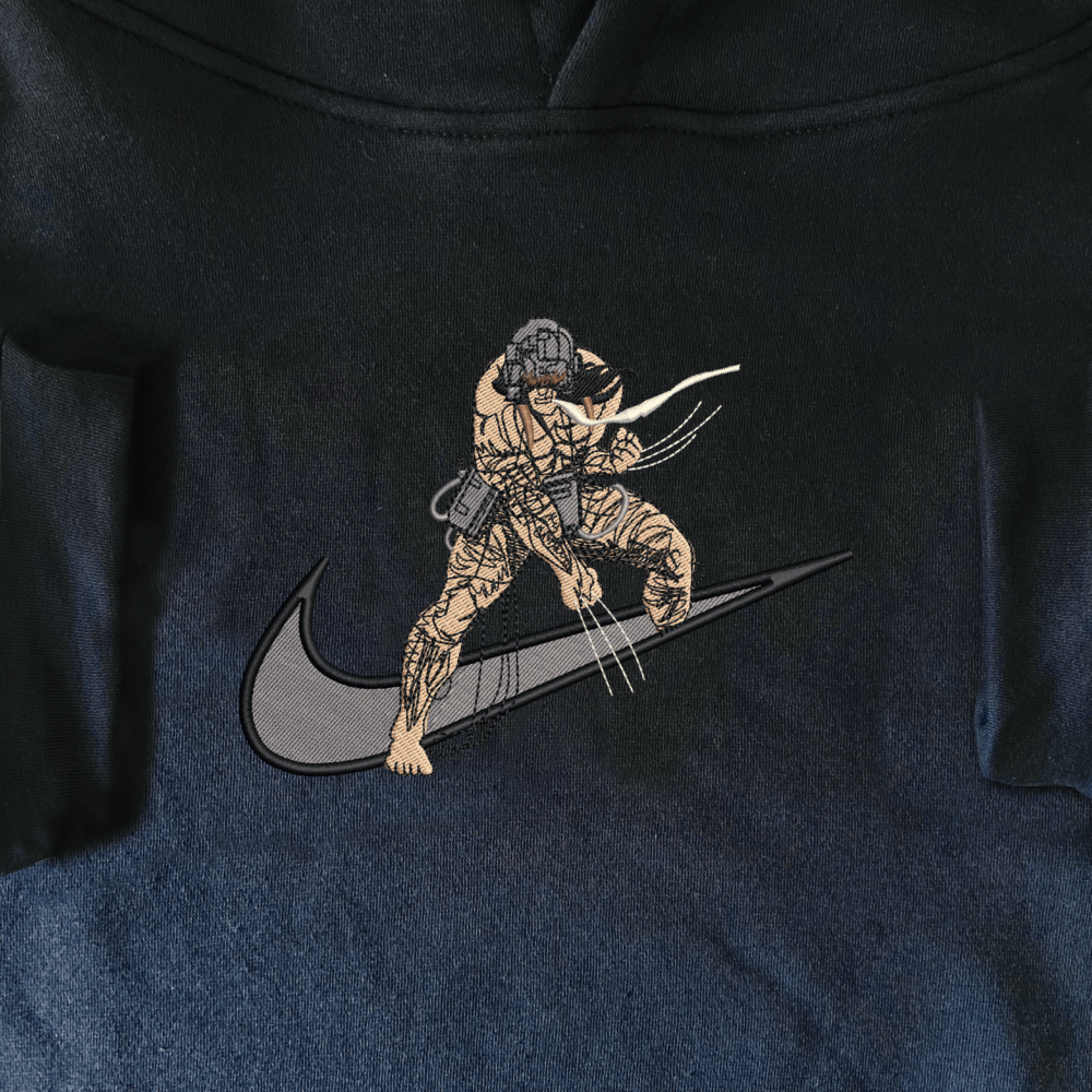 Adamantium Berserker Embroidered Hoodie Navy (1)