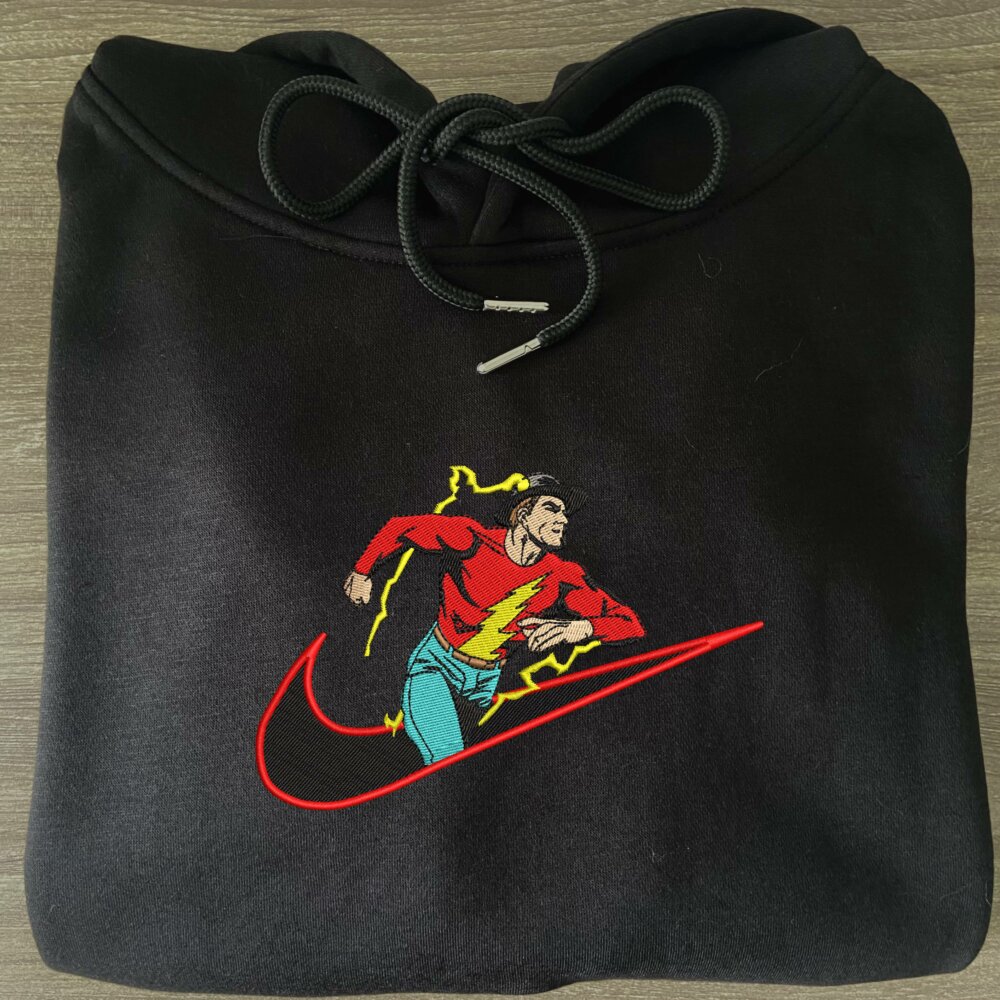 Golden Age The Flash Embroidered Hoodie Black (3)