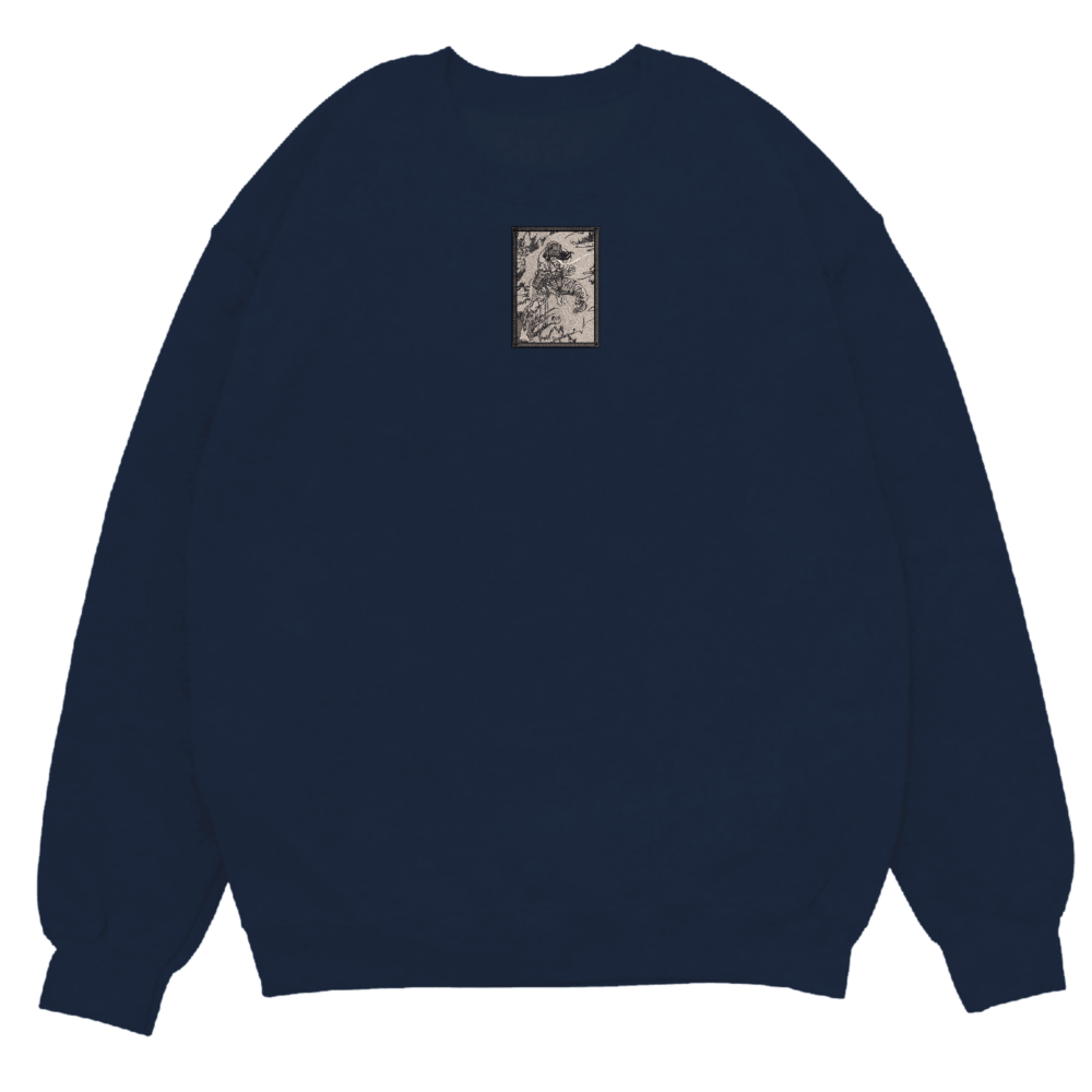 weapon X wolverine Art Embroidered Sweatshirt Navy