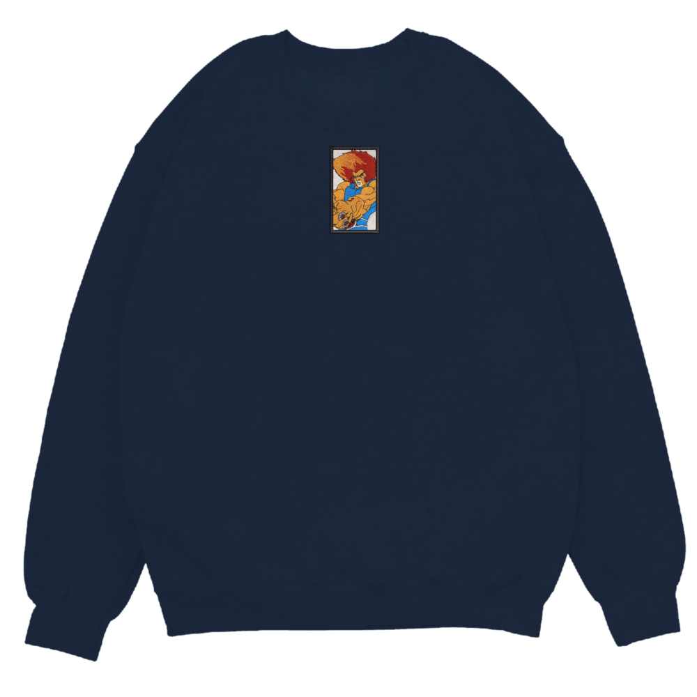 Thunder Warrior Embroidered Sweatshirt Navy