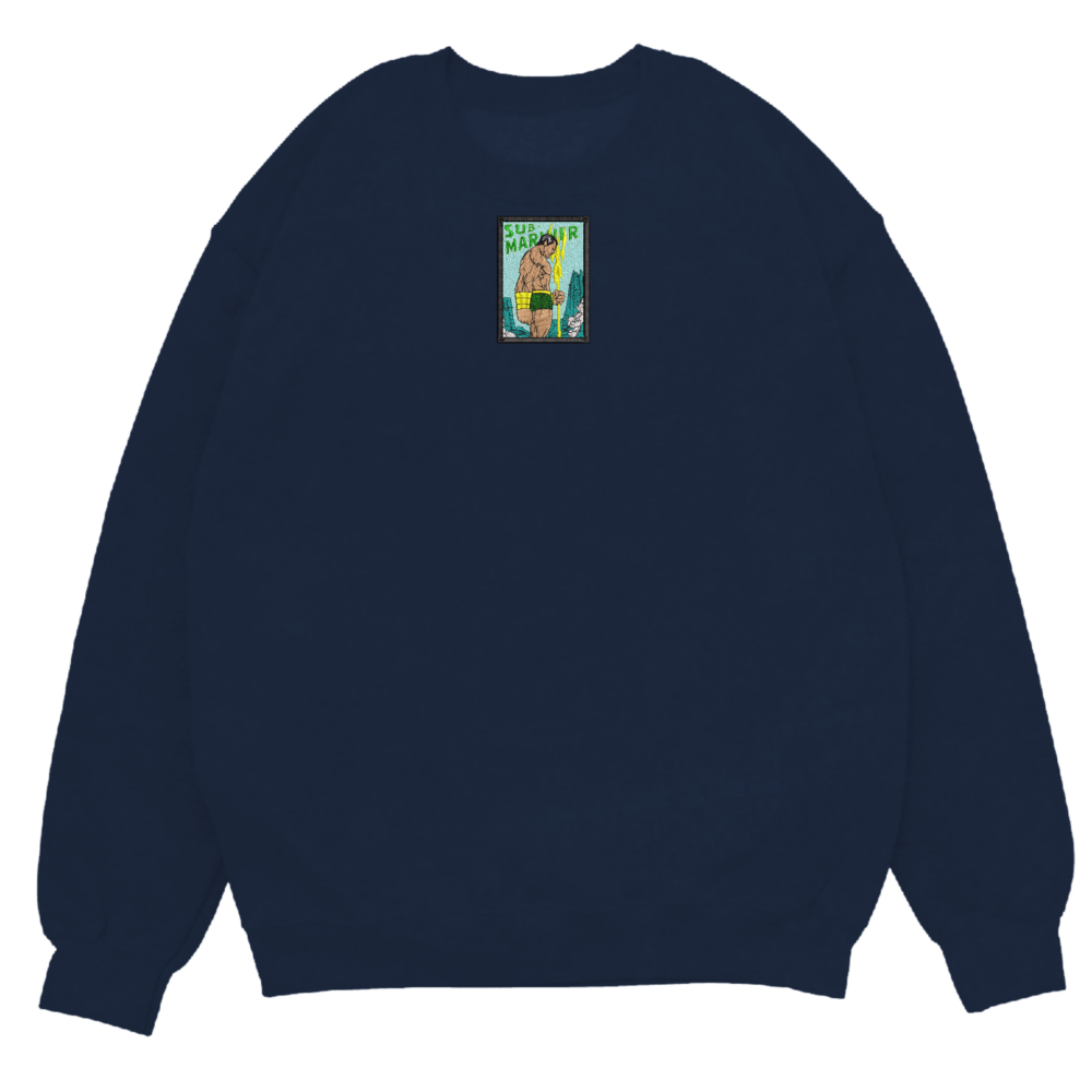 Sub Mariner Art Embroidered Sweatshirt Navy