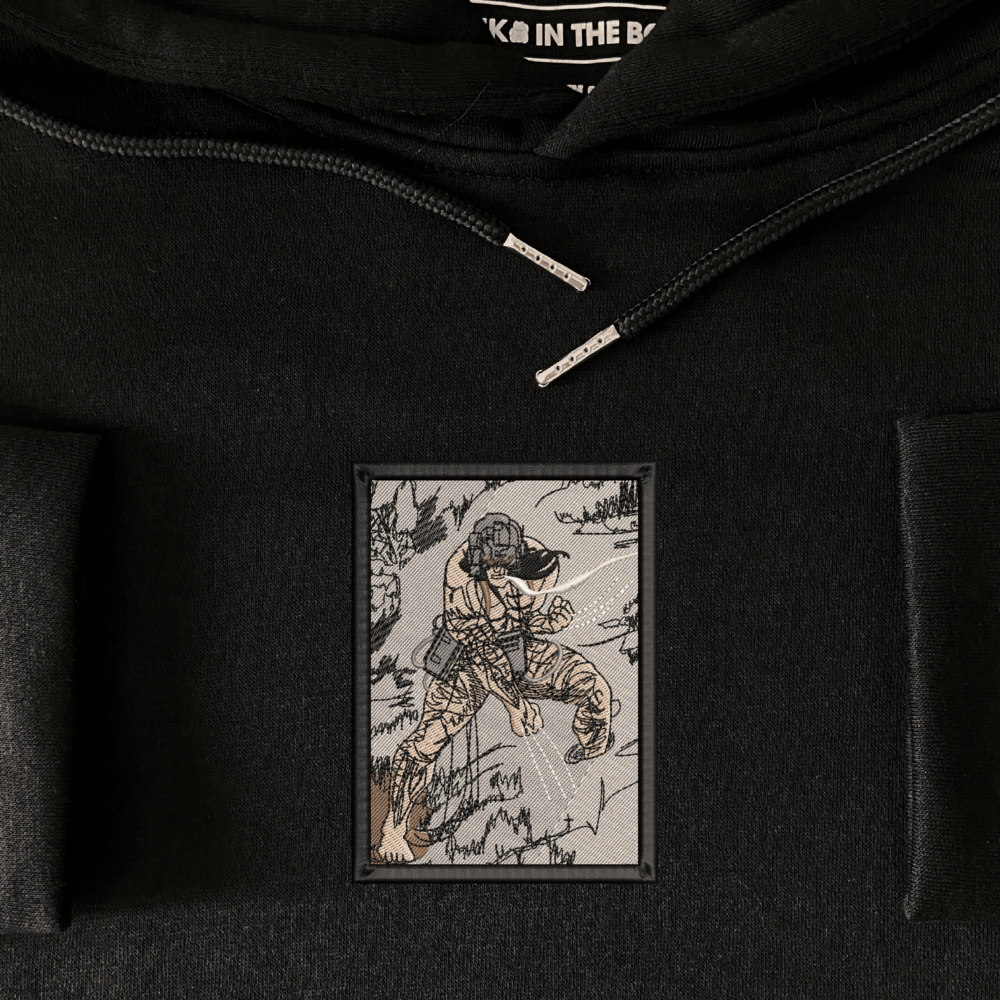 weapon X wolverine Art Embroidered Hoodie Black (4)