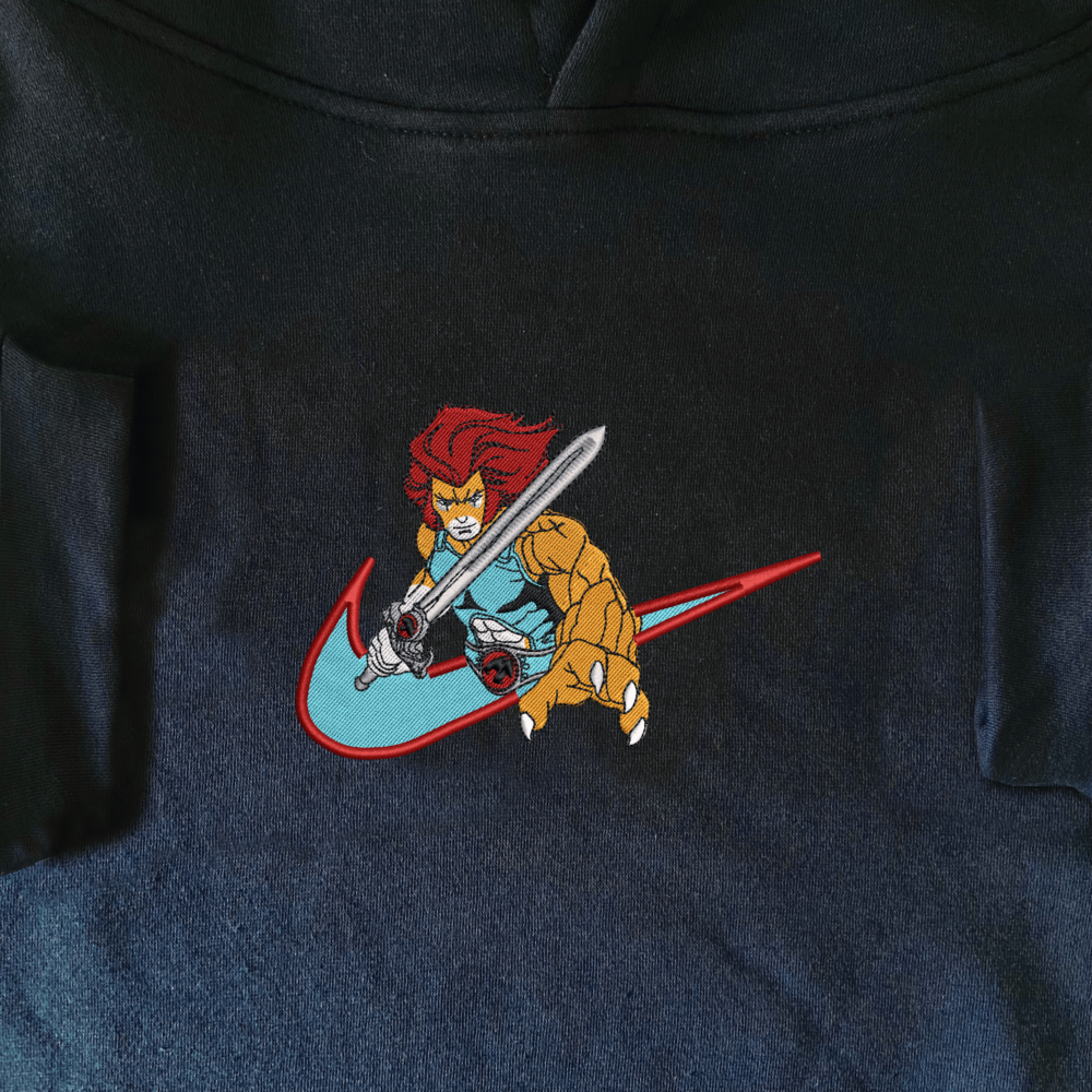 Fierce Warrior Embroidered Hoodie Navy (1)