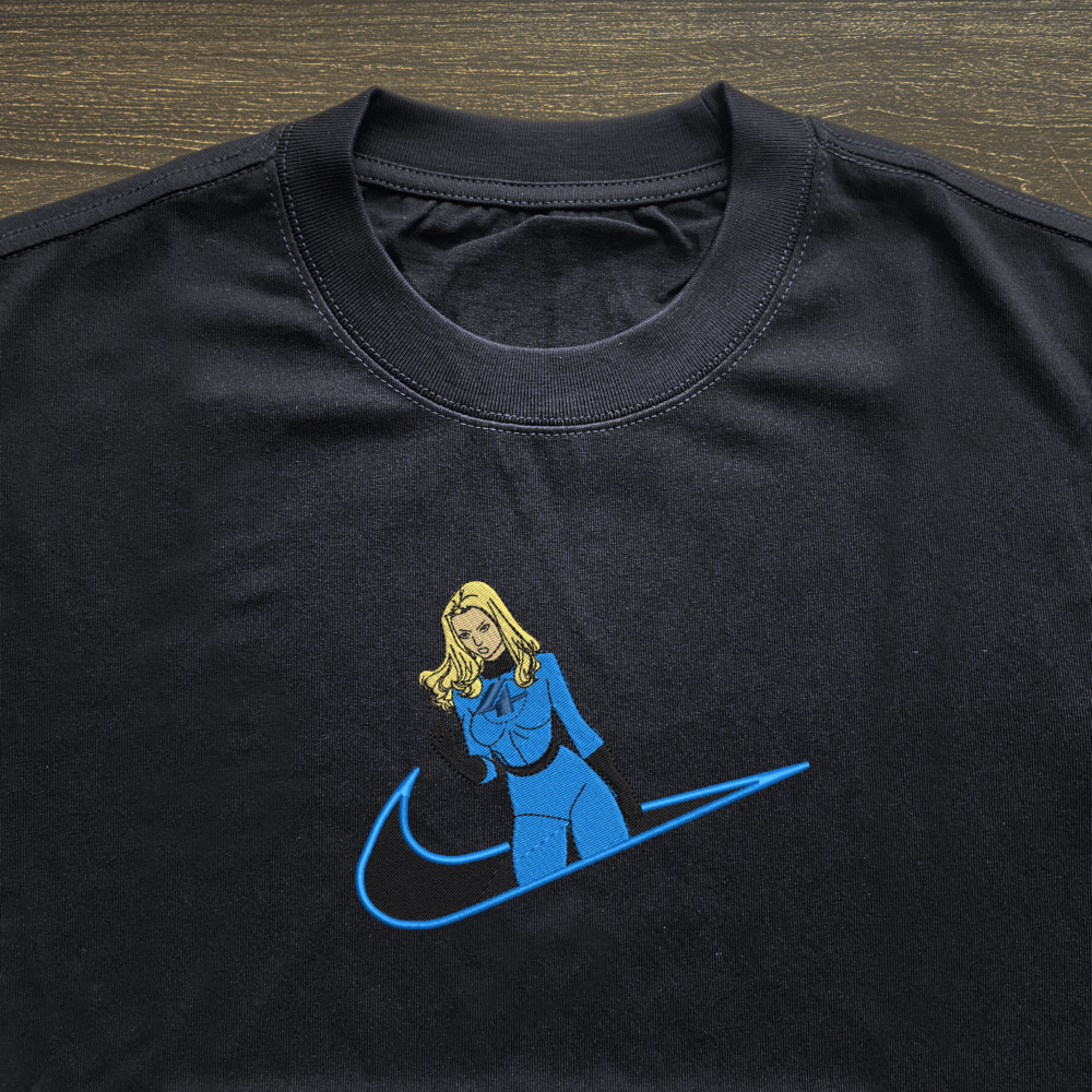 Invisible Woman Embroidered T shirt (3)