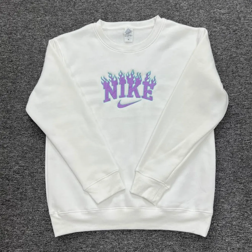 Vintage Nike Flames Embroidered Sweatshirt - TM