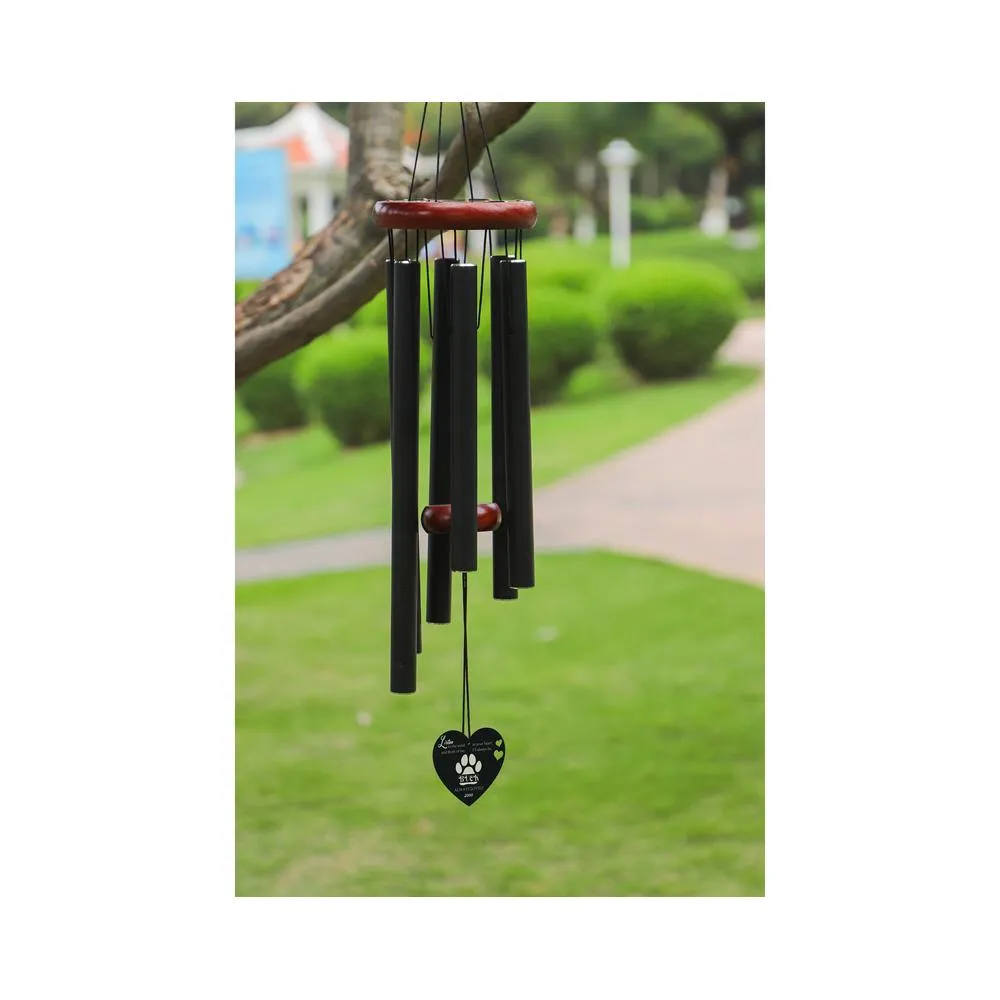 Personalized Listen to the Wind Memorial Chime, Pet Memorial Wind Chime Heart Shape