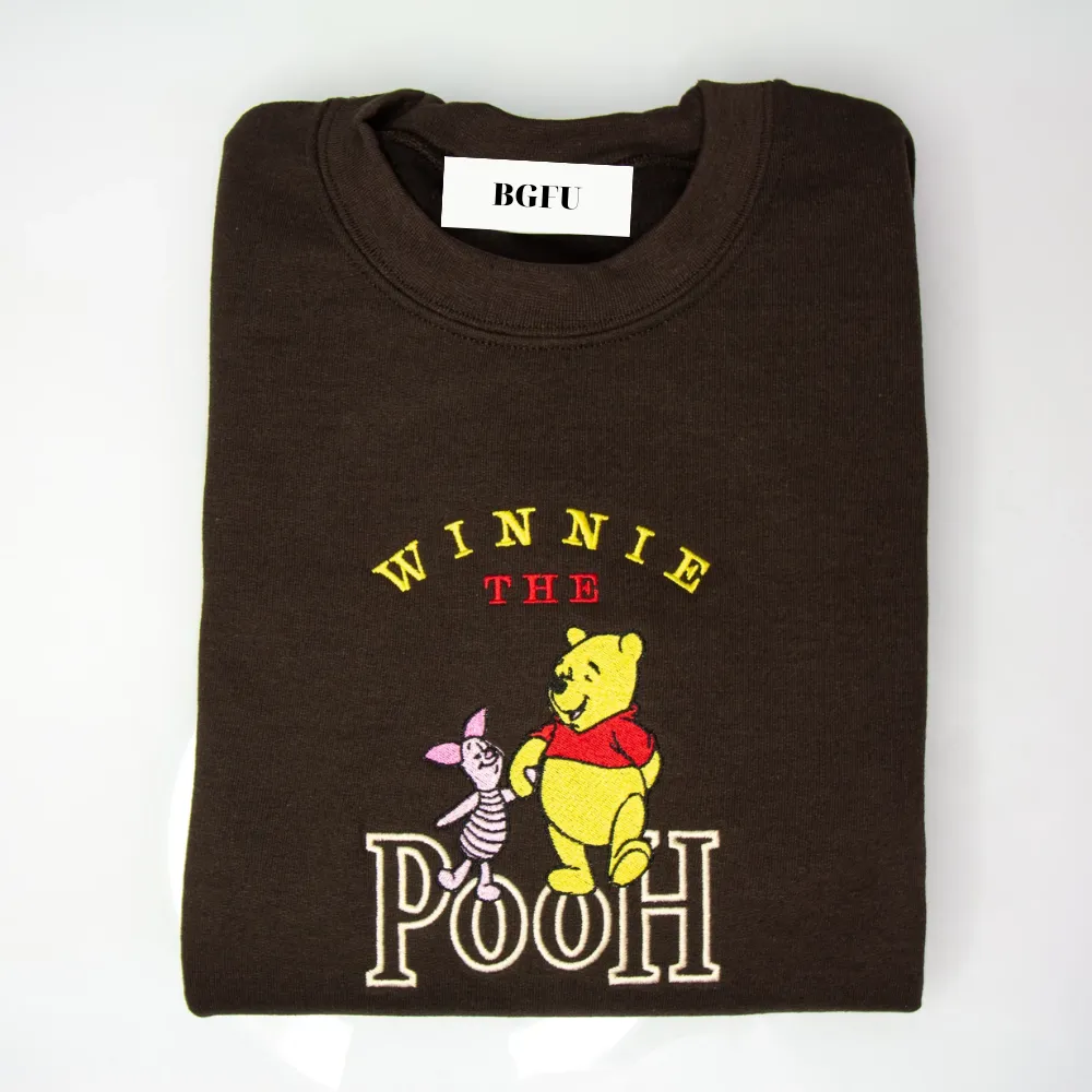 Winnie The Pooh & Piglet Embroidered Sweatshirt - TM
