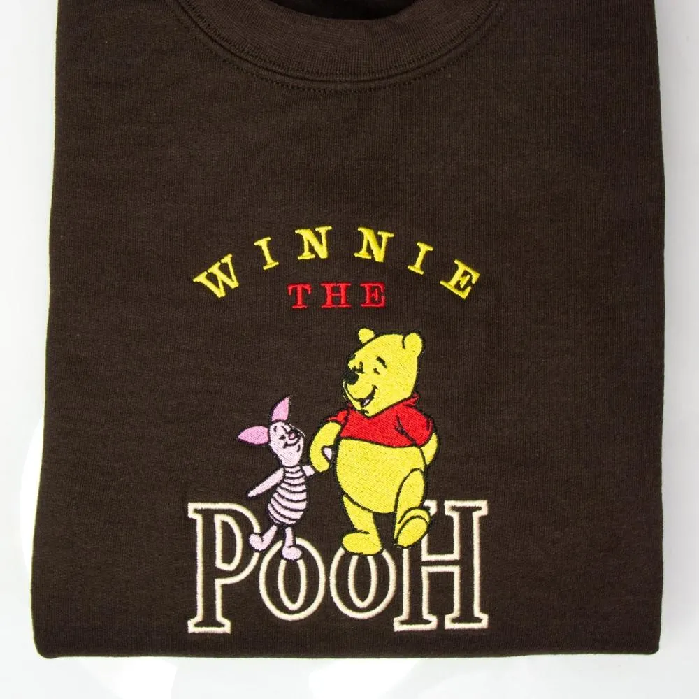 Winnie The Pooh & Piglet Embroidered Sweatshirt - TM