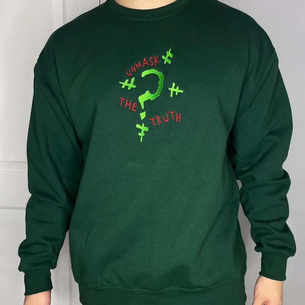 The Batman & Riddler - Unmask the Truth Embroidered Sweatshirt - TM