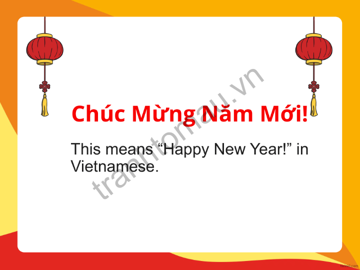 Thuyết Trình Tết Tiếng Anh