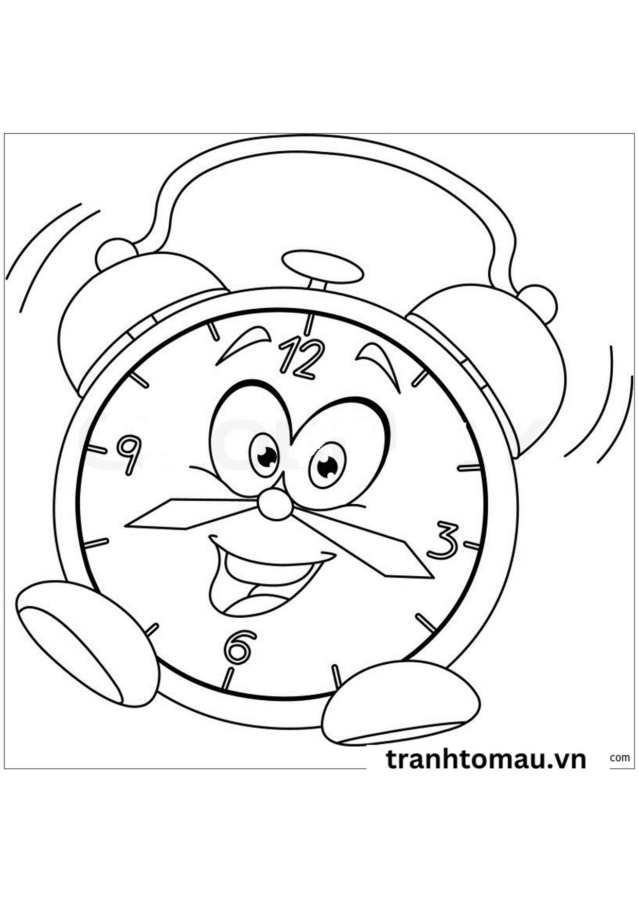 [Download] Tranh Tô Màu Alarm Clock | TranhToMau.vn