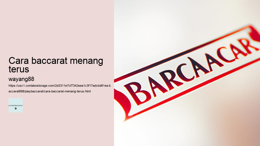 cara baccarat menang terus