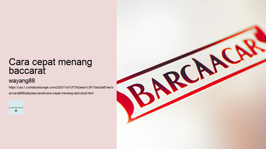 cara cepat menang baccarat