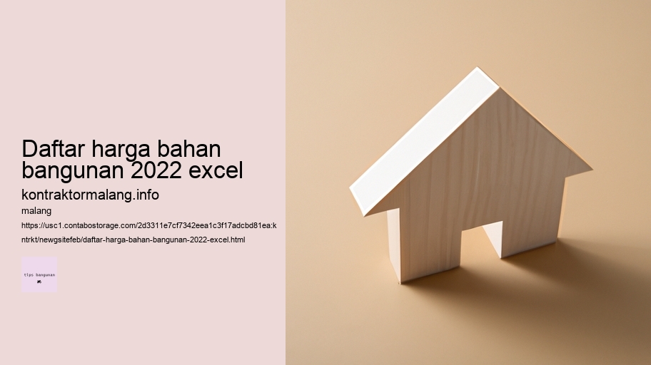 daftar harga bahan bangunan 2022 excel