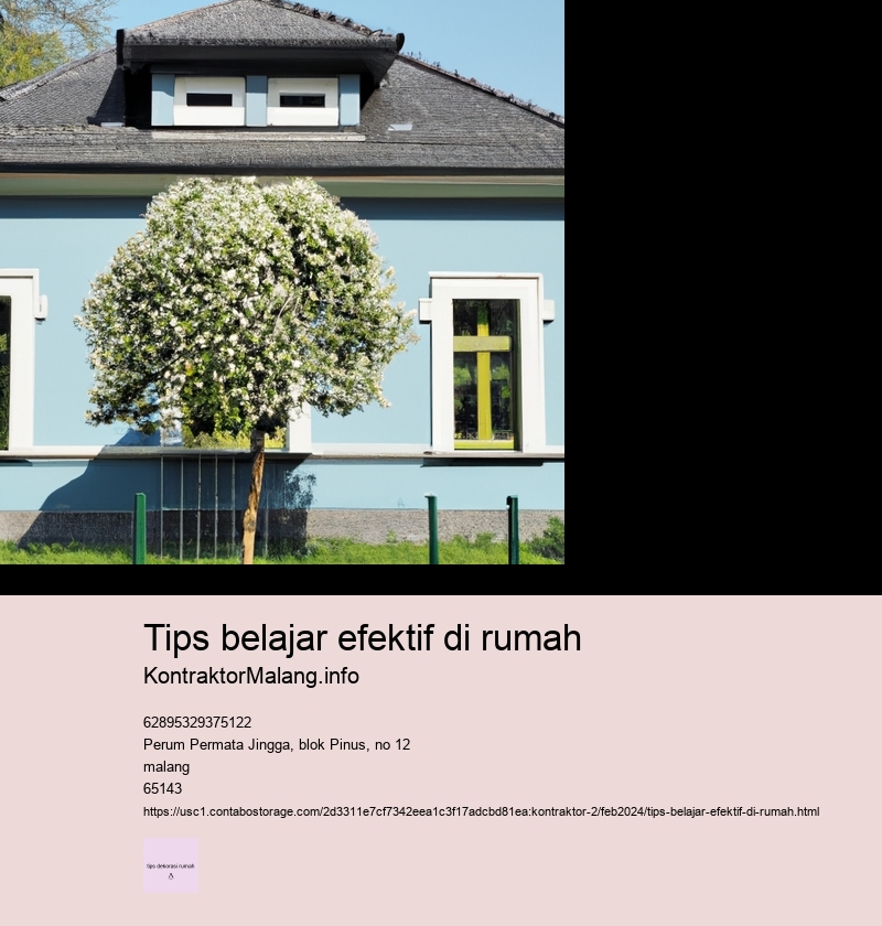 tips belajar efektif di rumah