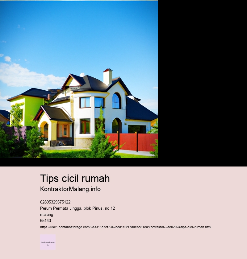 tips cicil rumah