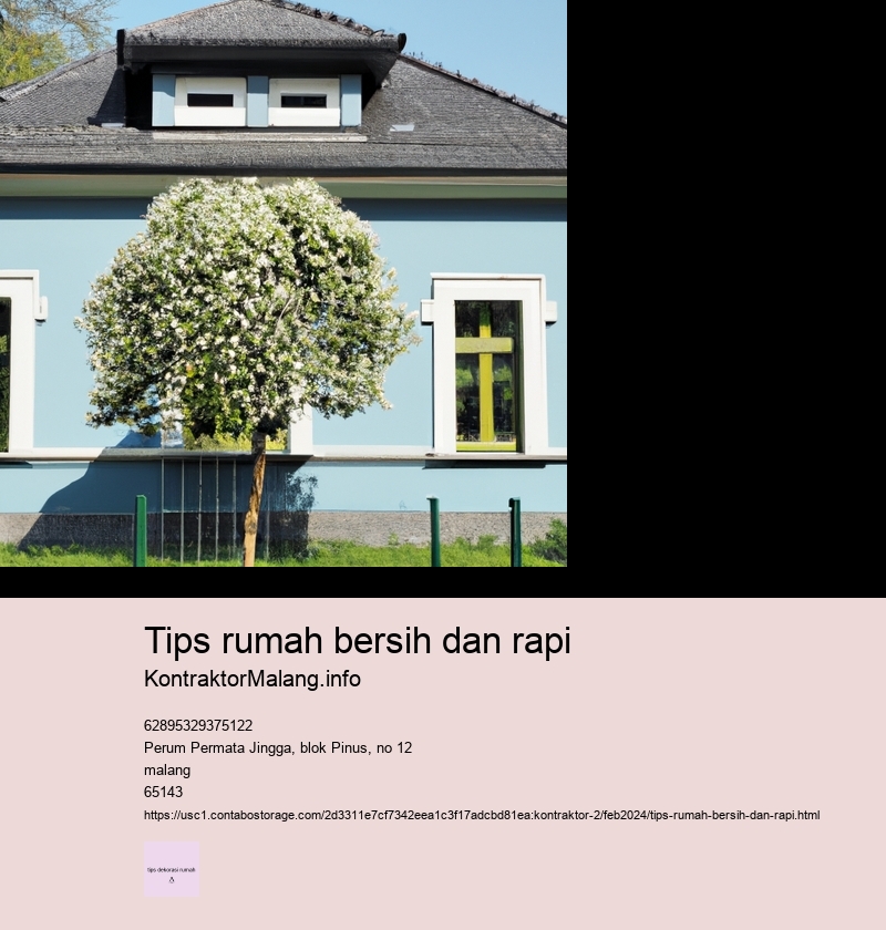 tips rumah bersih dan rapi