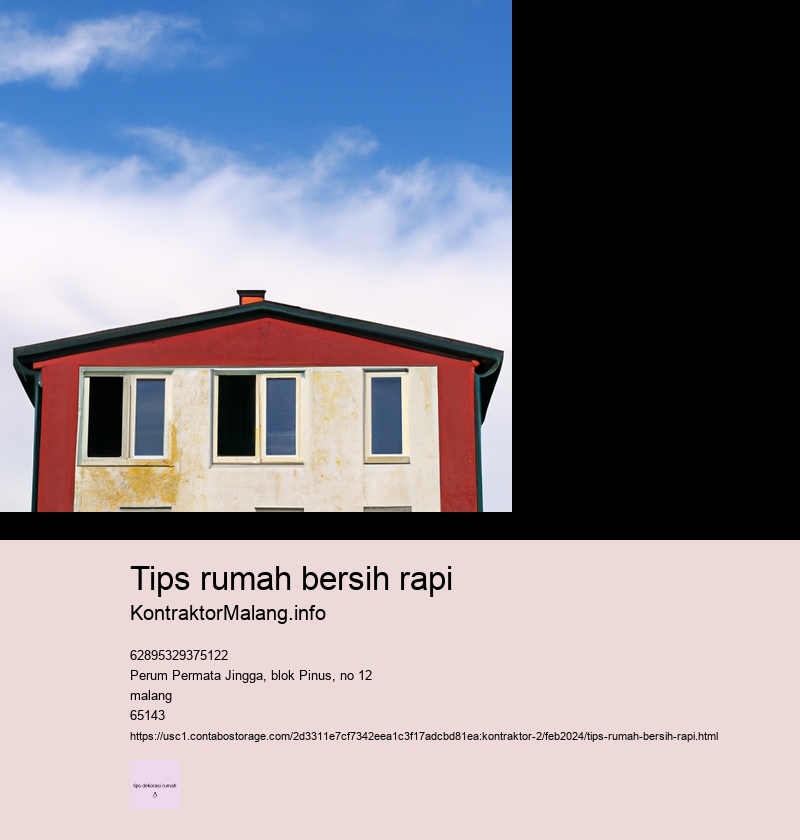 tips rumah bersih rapi