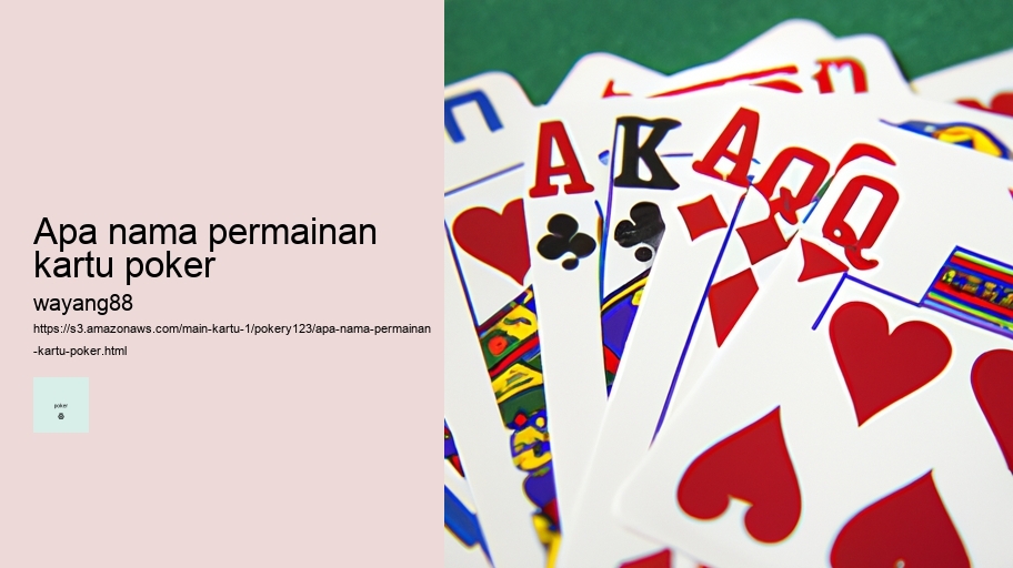 apa nama permainan kartu poker