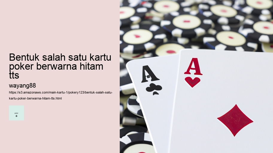 bentuk salah satu kartu poker berwarna hitam tts