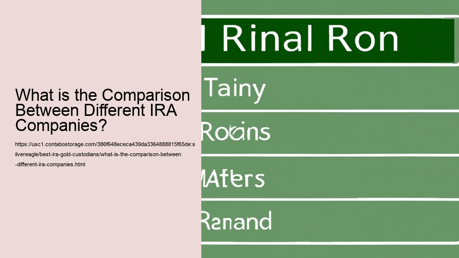 What is the Comparison Between Different IRA Companies?