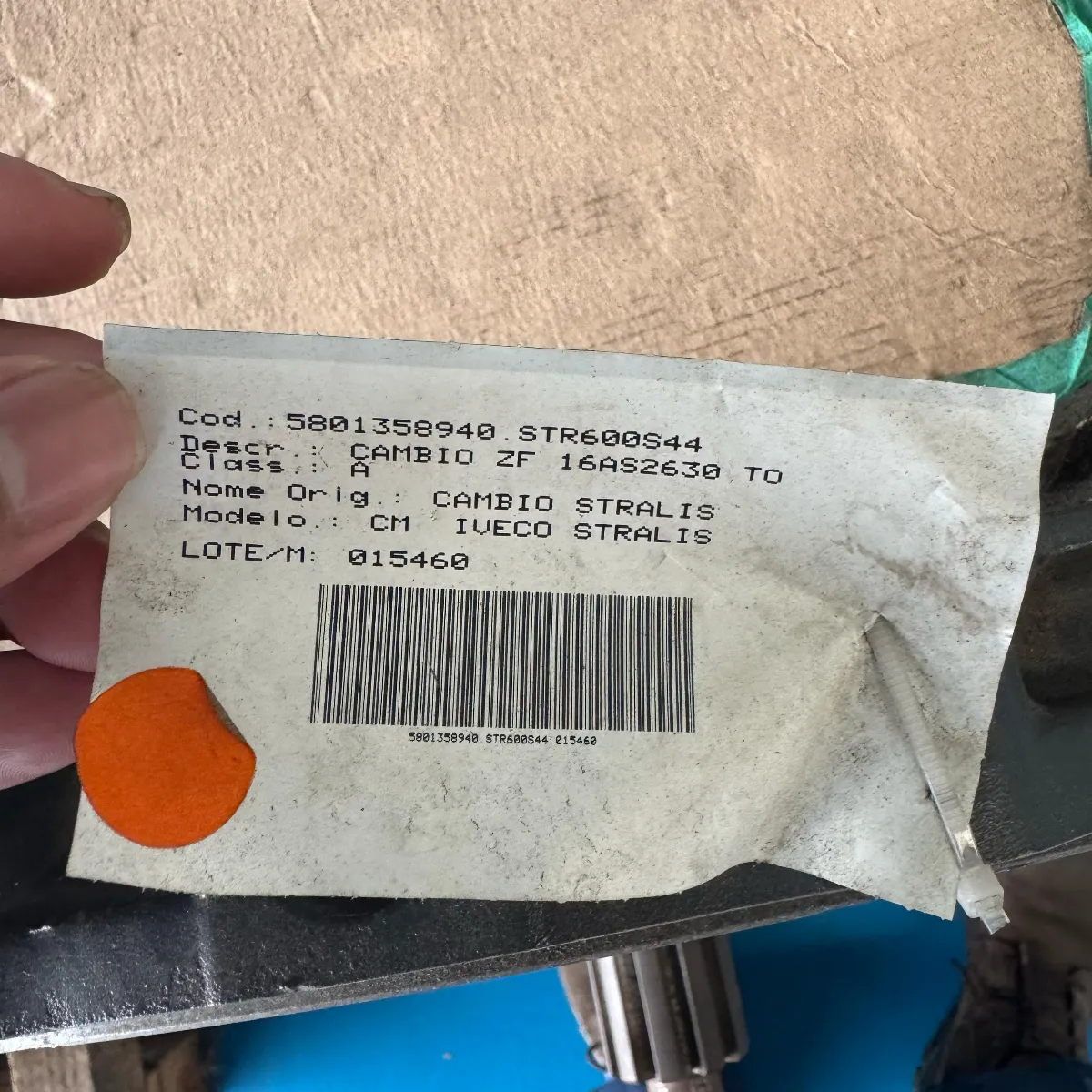 CAMBIO ZF 16AS2630 TO CM IVECO STRALIS Ano: 2015 4