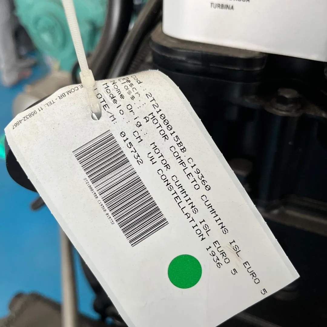 MOTOR CUMMINS ISL VW CONSTELLATION 19.360 EURO 5 10