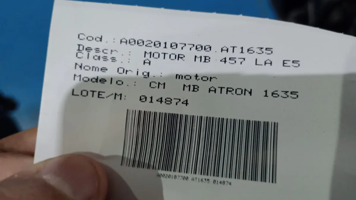 MOTOR MB 457 , ATRON 1635, ANO 2017 2