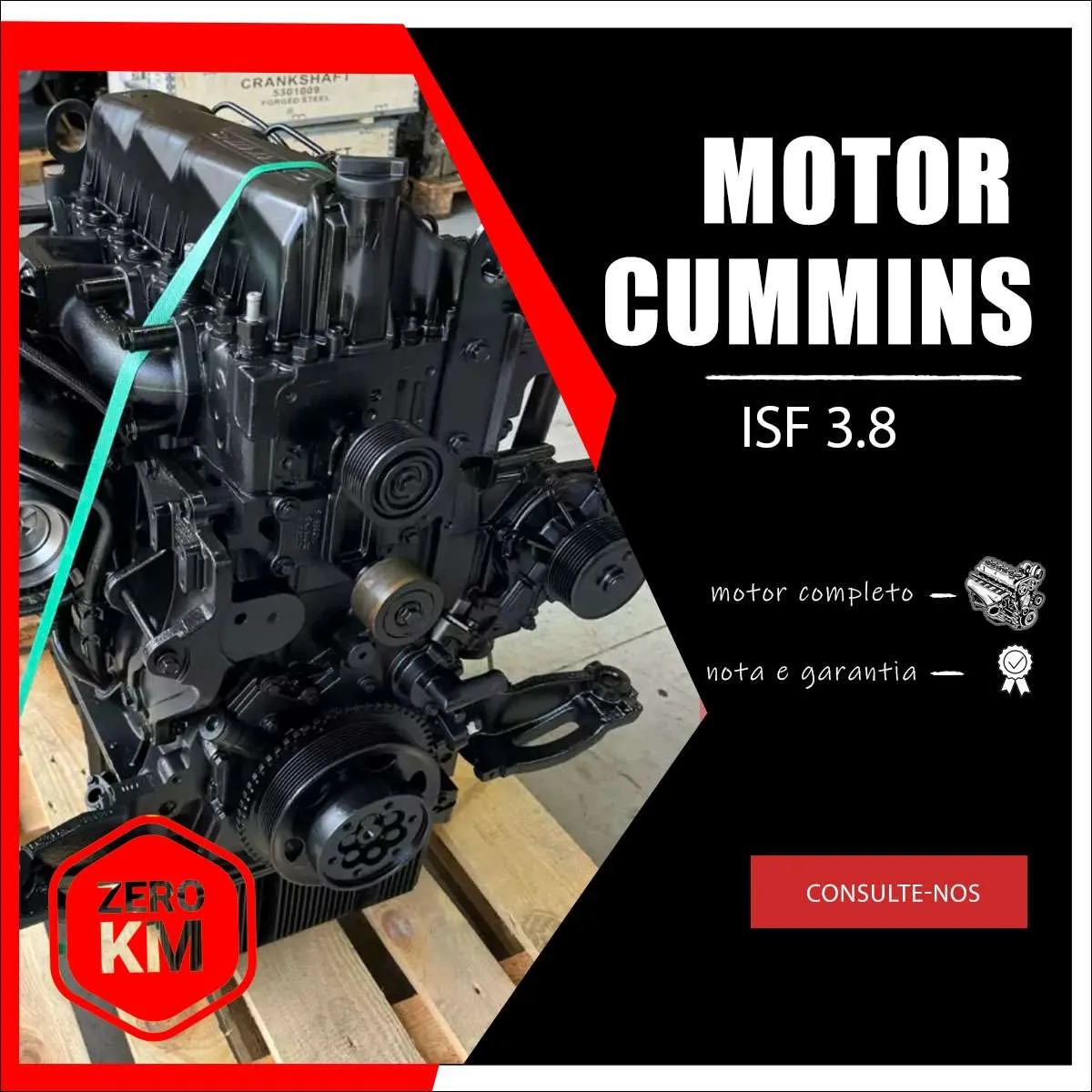 Motor Cummins ISF 3.8 NOVO completo 1