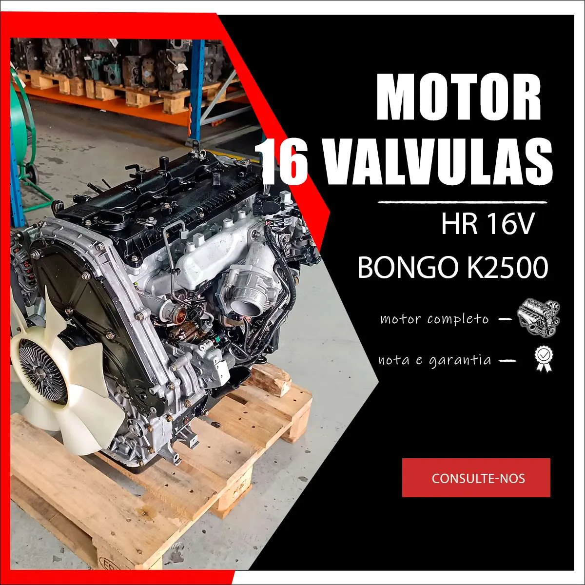 Motor completo HR 16v | |  Motor completo Kia Bongo K2500 16v